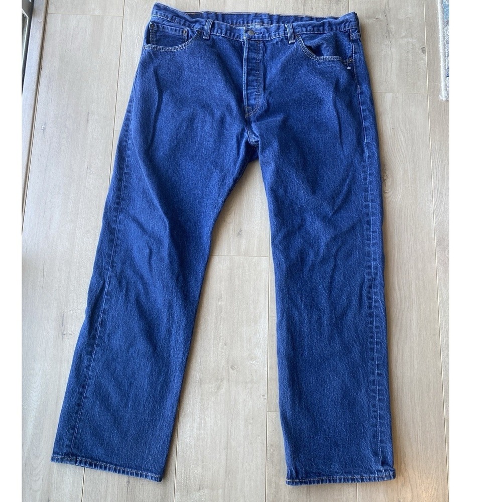 Levi's 501 Original Fit Button Fly Denim Blue Jeans Size 44x36 (42x32)